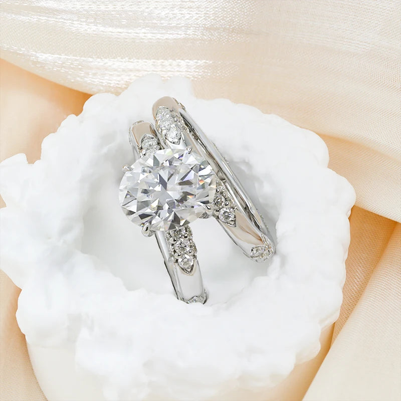 Silver 925 Moissanite Engagement Ring