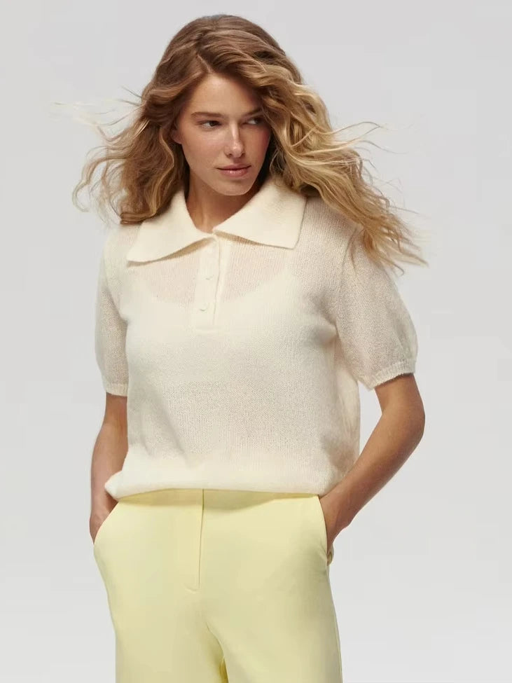 Wolfeel Summer Polo Collar Sweater