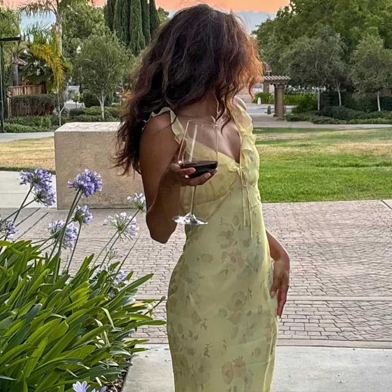 Floral Tie-Back Cami Dress