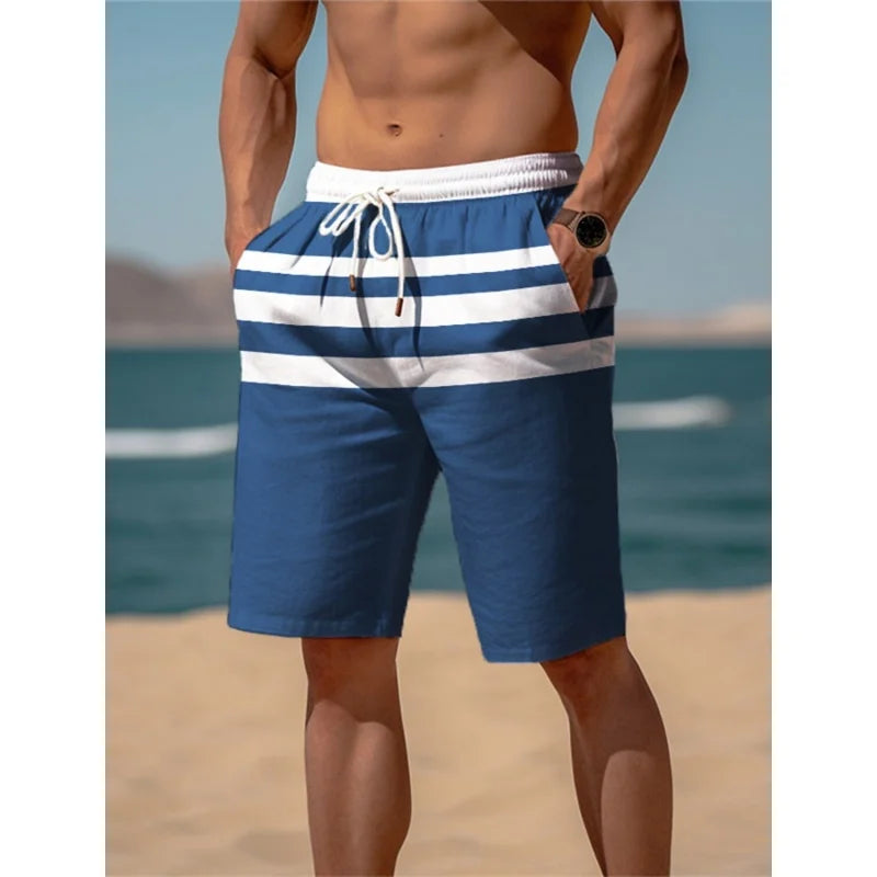 Men’s Colorful Striped Swim Trunks