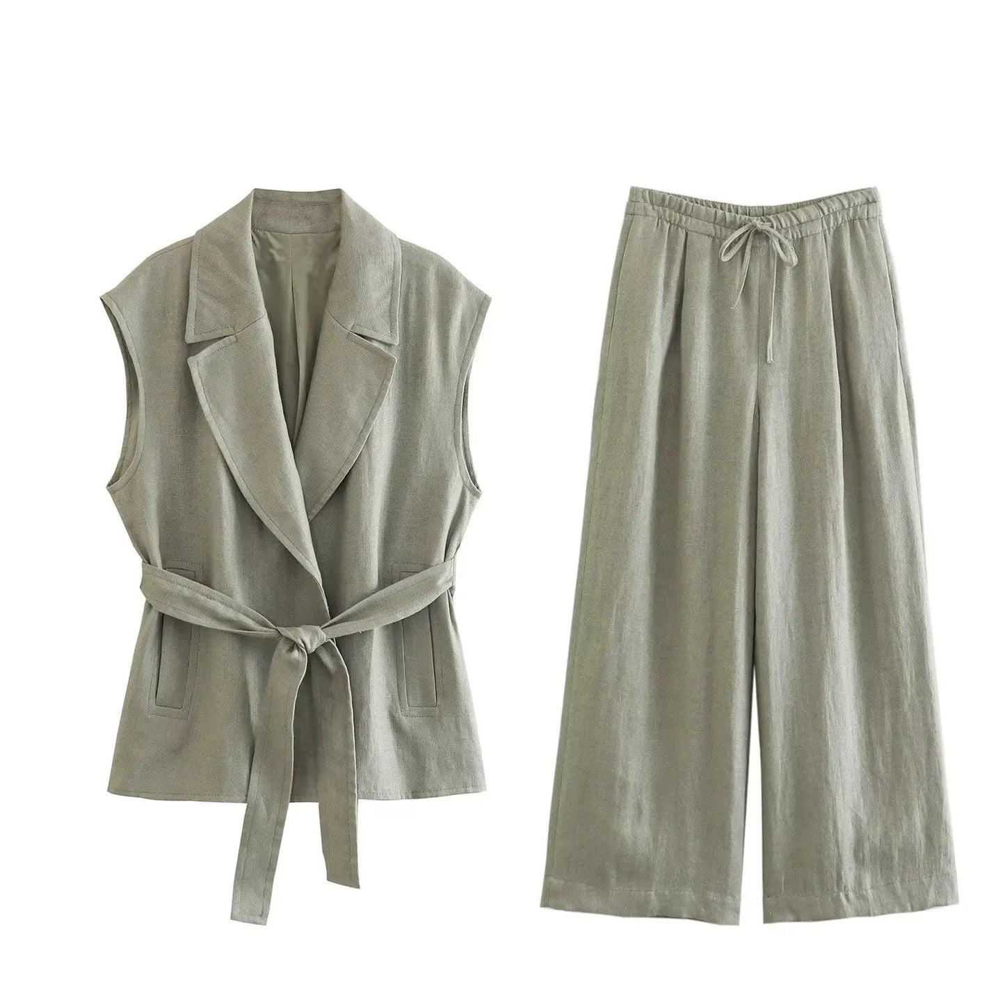 Sleeveless Vest & Pants Set
