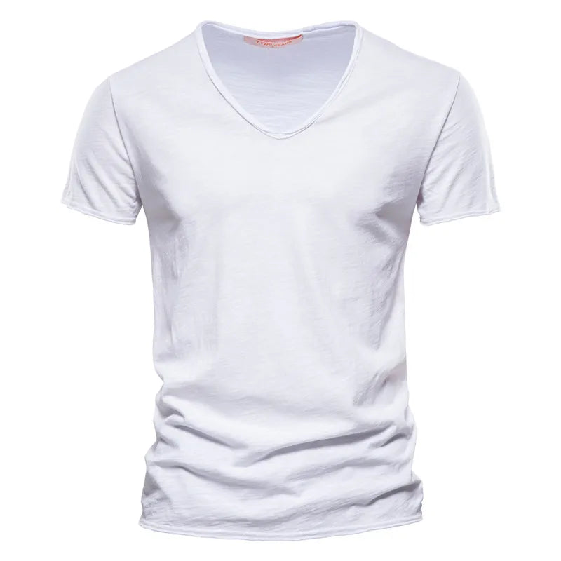 100% Cotton V-Neck Tee