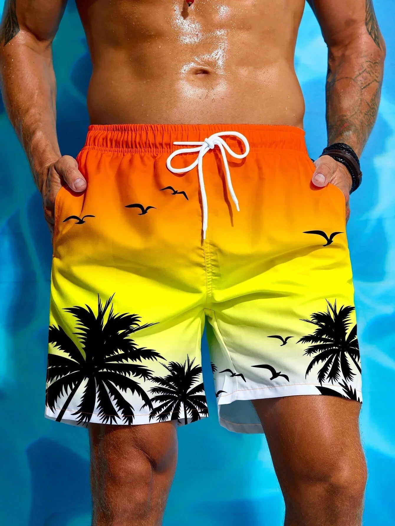 Men’s Gradient Graphic Swim Shorts