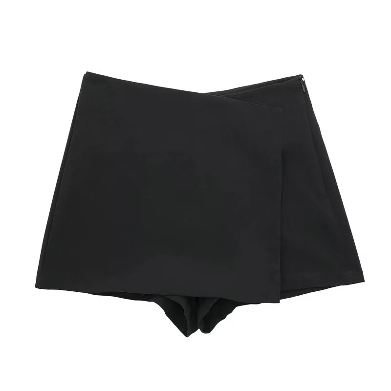 Asymmetric High Waist Skort