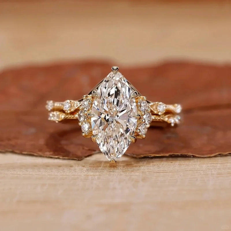 Lab Grown Marquise Diamond Ring