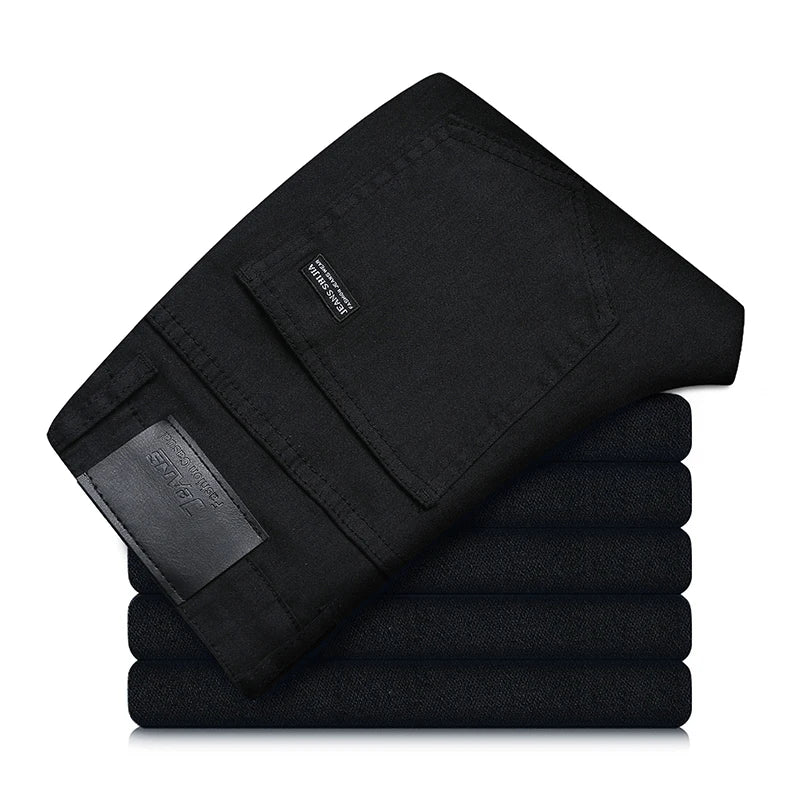 Pure Black Straight Fit Jeans