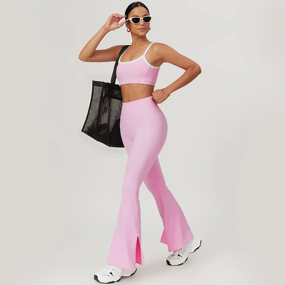 Yoga Set with Flare Pants