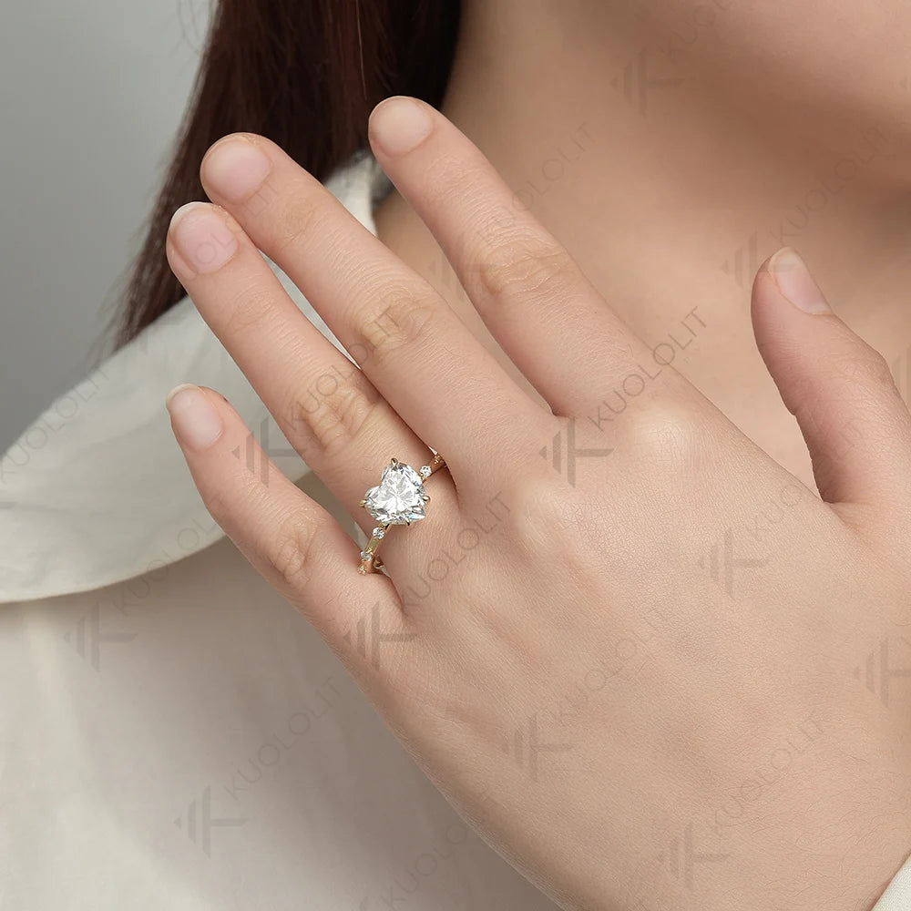 3CT Heart Diamond Ring