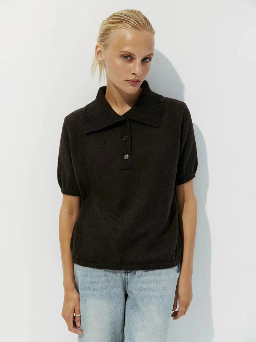 Wolfeel Summer Polo Collar Sweater