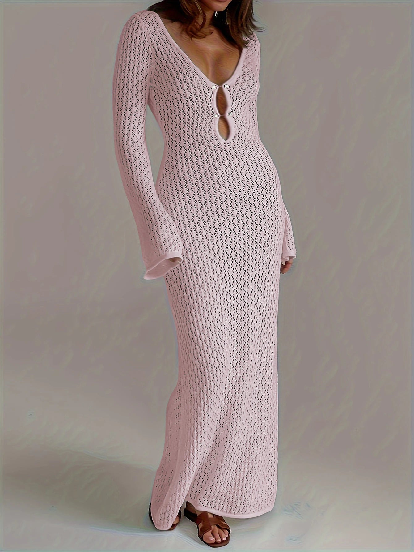 White Knit Cover-Up Dress
2/2