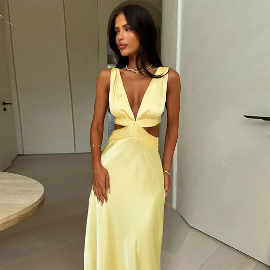 Deep V Bodycon Dress