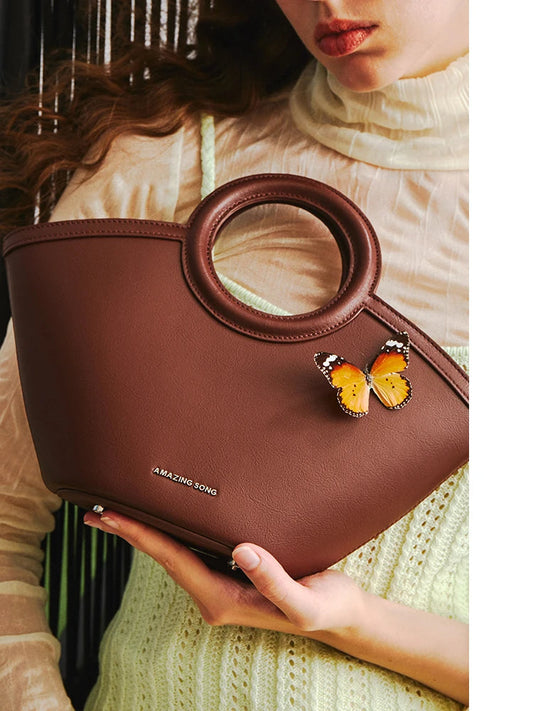 Song Shell Leather Crossbody Bag