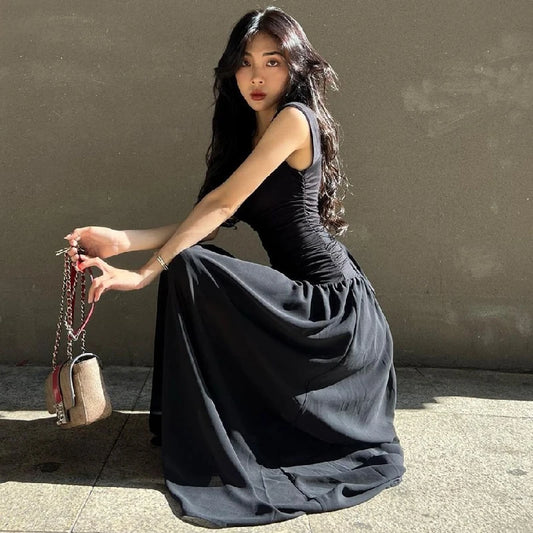 Ruched Slip Maxi Dress