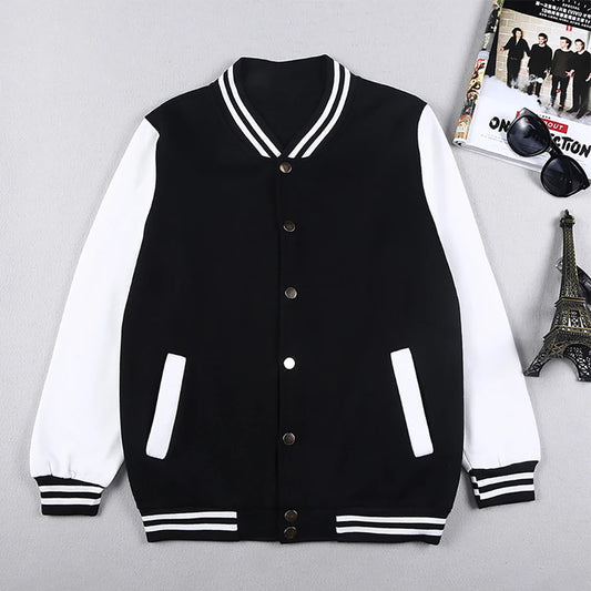 Oversized Fleece Baseball Jacket