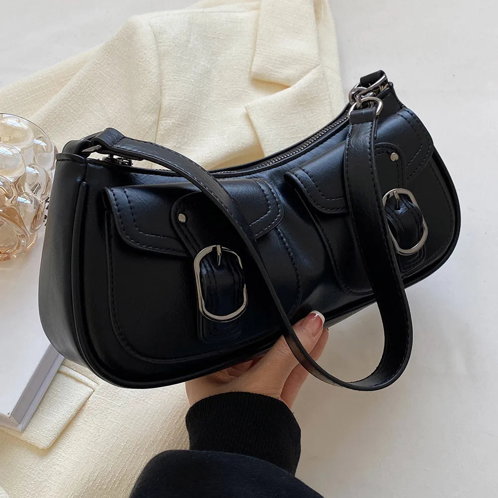 Vintage Double Pocket Hobo Bag