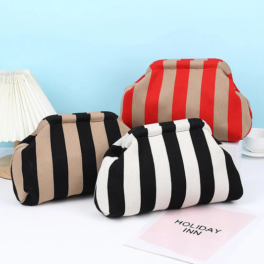 Summer Beach Striped Clutch