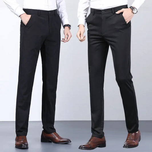 Elastic Slim Fit Business Trousers