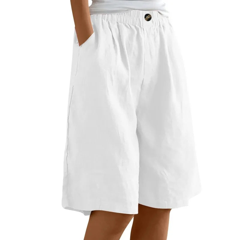 Loose Cotton Linen Capris