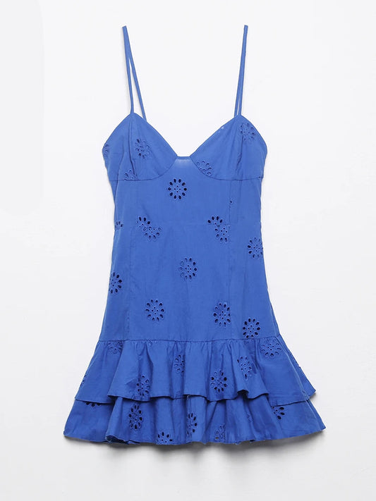 Embroidered Sling Dress