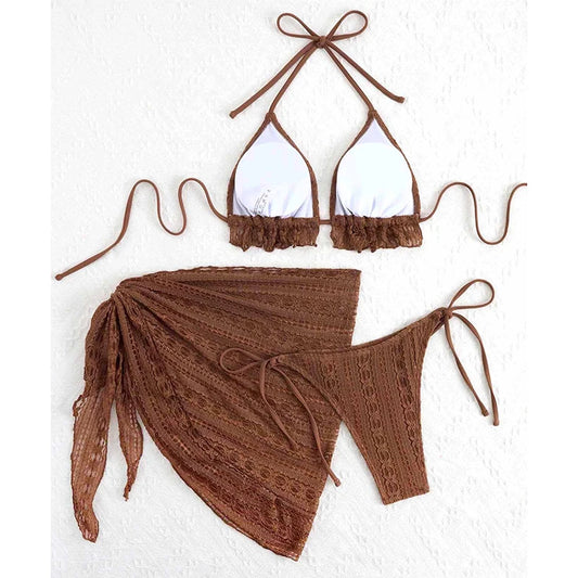 Sexy Triangle Ruffle Bikini Set