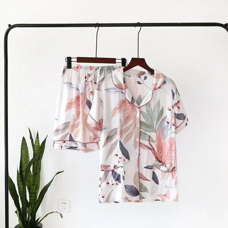 Summer Viscose Pajama Set (Plus Size)