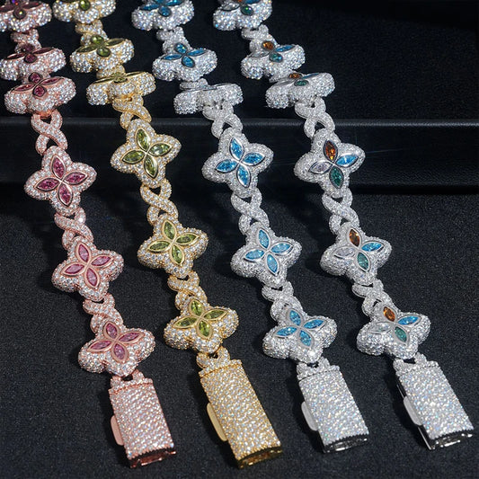 Full Moissanite Cuban Bracelet