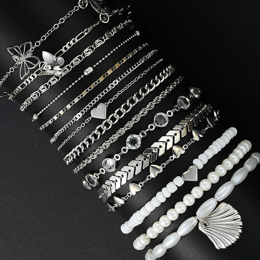 15 Pcs Bohemian Anklet Set