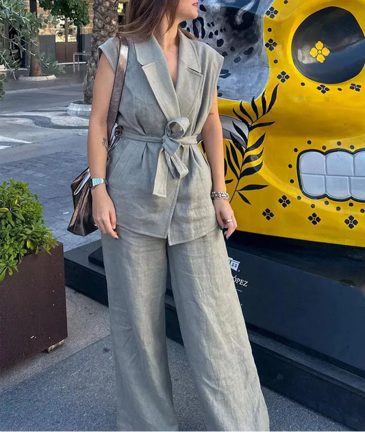 Sleeveless Vest & Pants Set