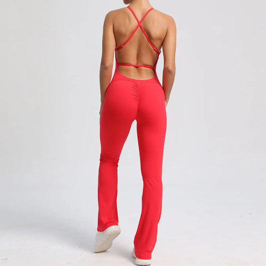 V-Back One-Piece Yoga Suit
