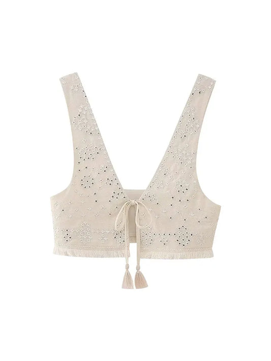 Y2K Embroidered Waistcoat