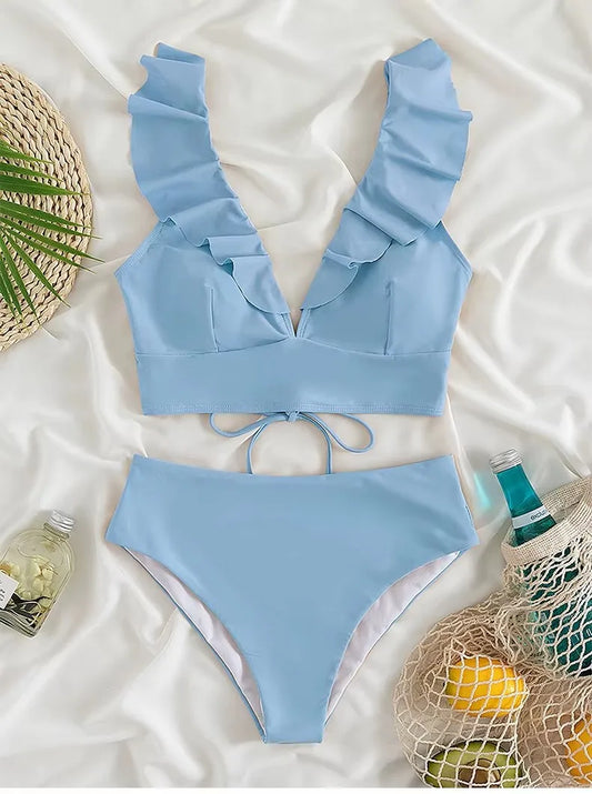 Ruffled Bikini Set Swimwear