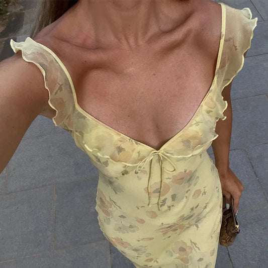 Floral Tie-Back Cami Dress