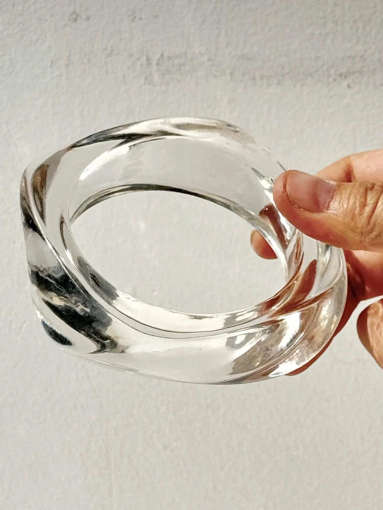 Twisted Transparent Resin Bracelet