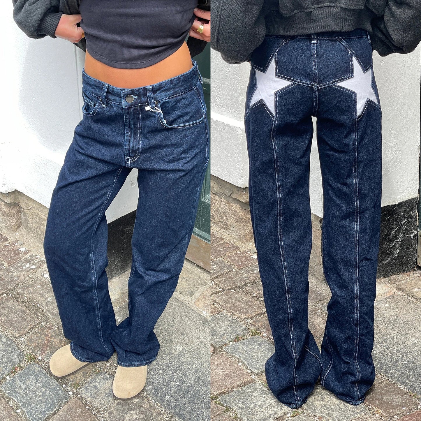 Y2K Star Print Jeans