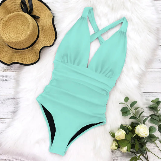 Floral Deep V Monokini