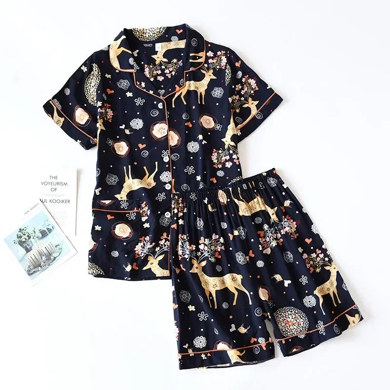 Summer Viscose Pajama Set (Plus Size)