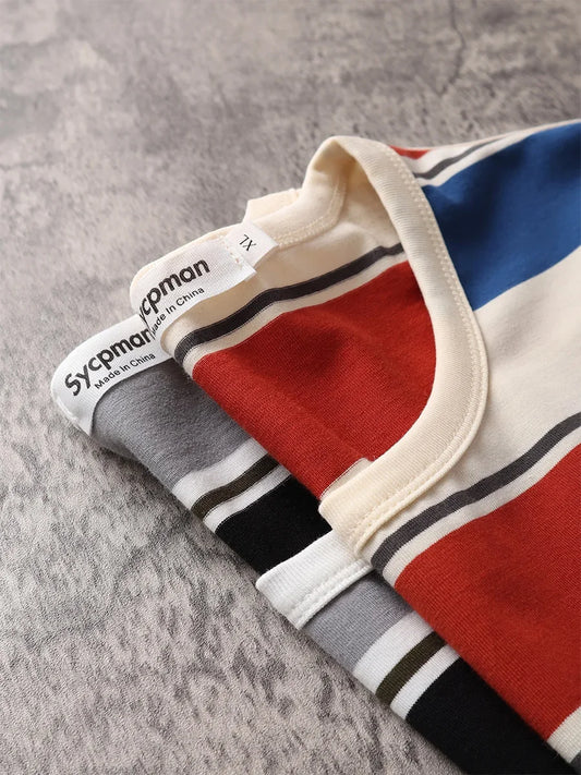 Y2K Striped Contrast Tee