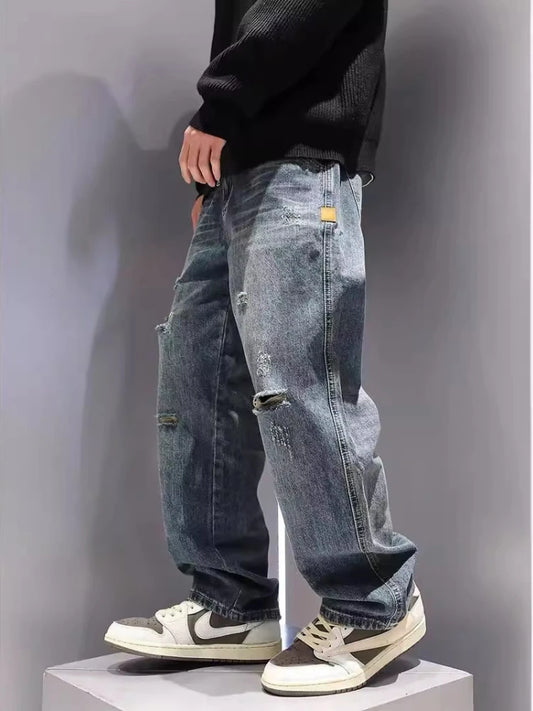 Vintage Ripped Baggy Denim Jeans