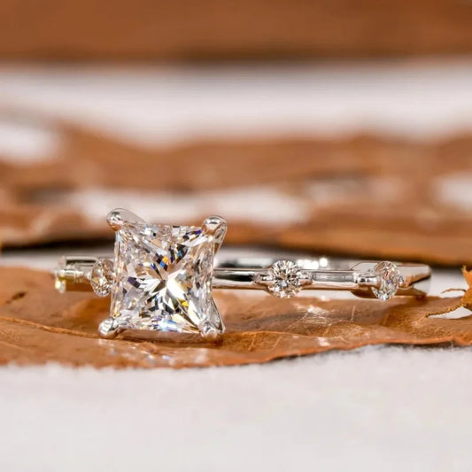 Lab Grown Princess Cut Ring
