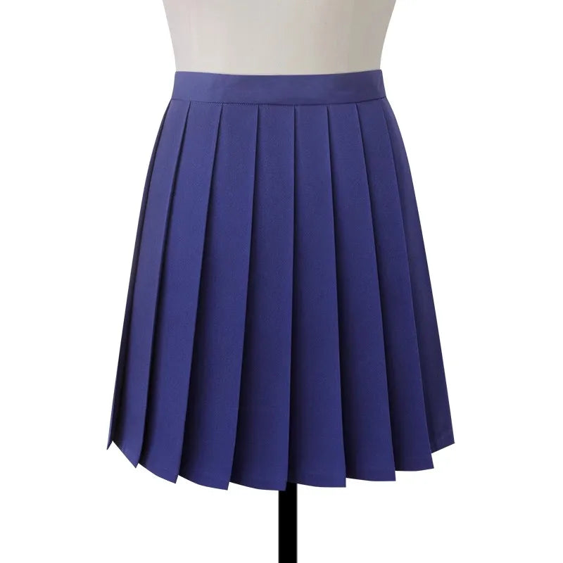 High Waist Pleated Midi Skirt