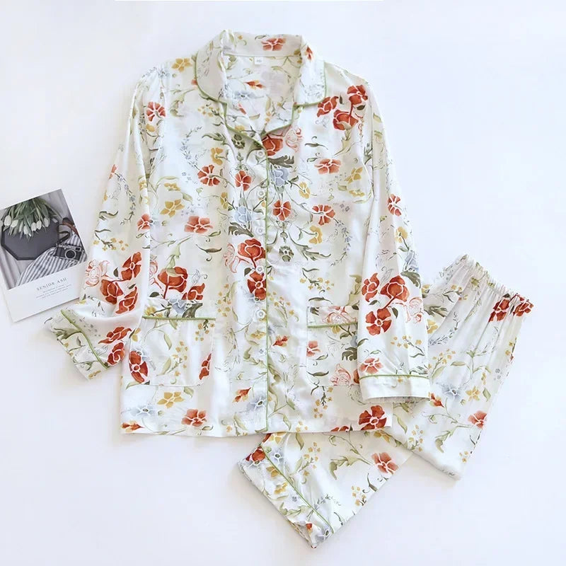 Spring Viscose Pajama Set (Plus Size)