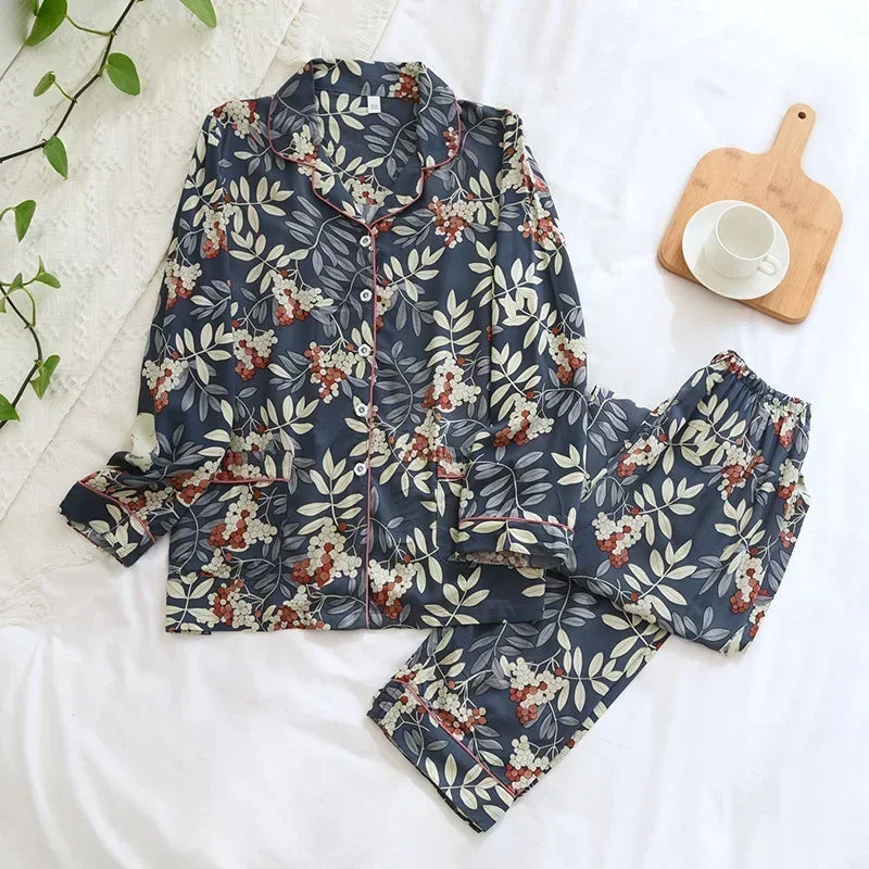 Spring Viscose Pajama Set (Plus Size)