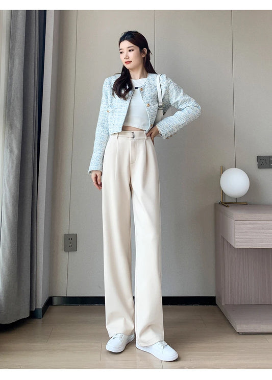 Wool Wide-Leg Trousers