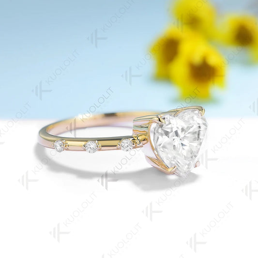 3CT Heart Diamond Ring