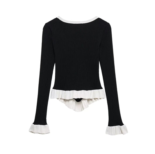 2025 V-Neck Knitted Top