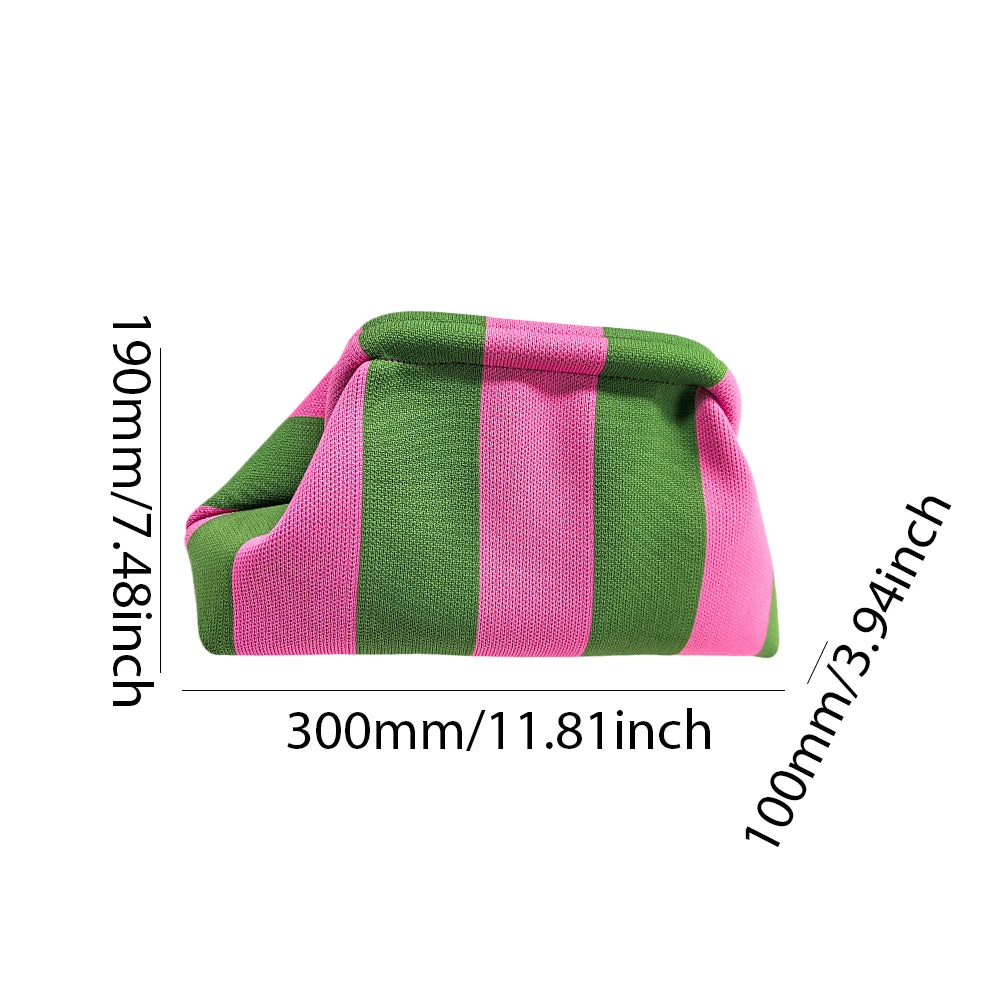 Summer Beach Striped Clutch