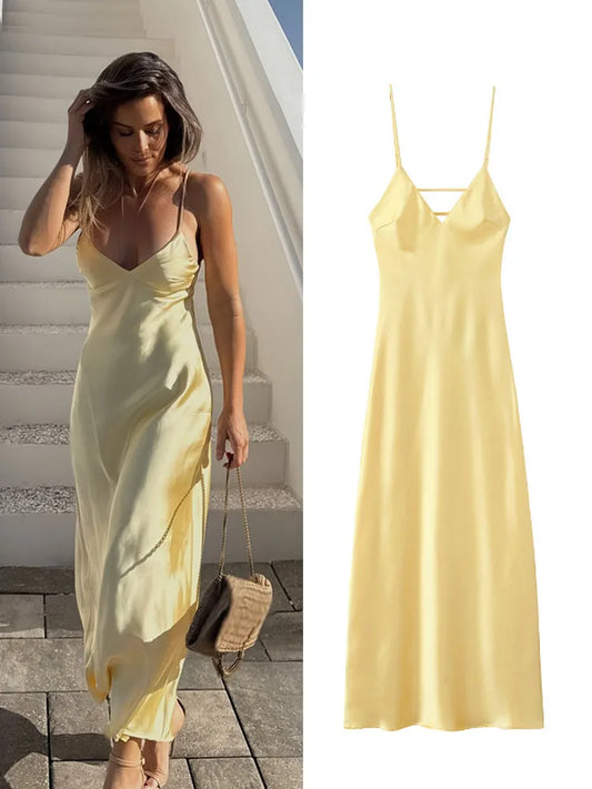 Backless Elegant Midi Dress