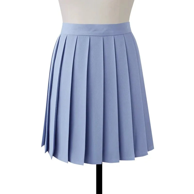 High Waist Pleated Midi Skirt