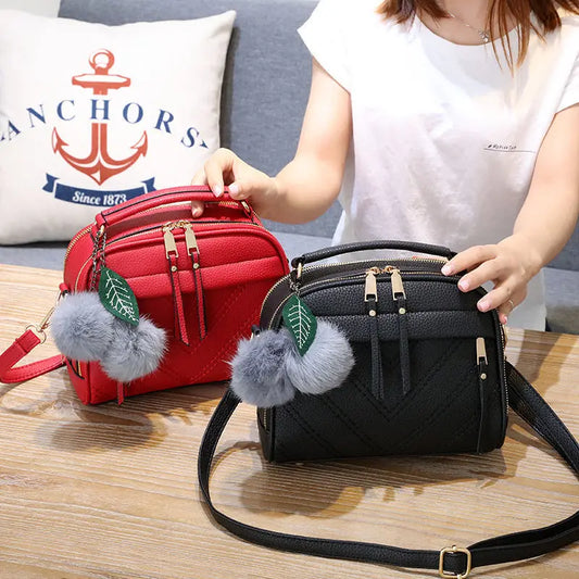 Tassel PU Leather Messenger Bag