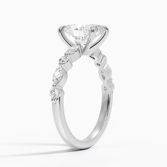 Oval Lab Diamond Engagement Ring